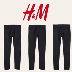 H&M Men’s 3 Pairs of Super Skinny Black Jeans (Size: 31/30)